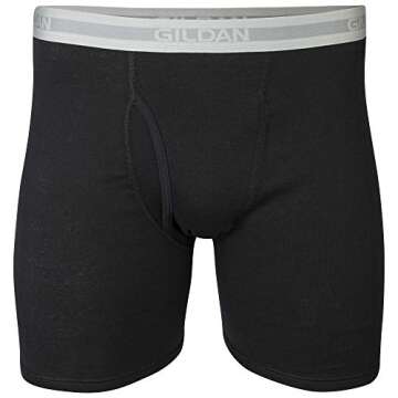 Gildan Men's Boxer Briefs 5-Pack Black Small