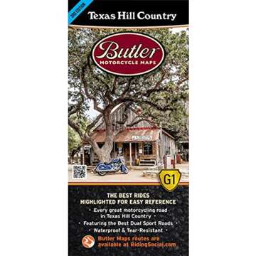 By Butler Motorcycle Maps Texas Hill Country Motorcycle Map - Printed motorcycle maps for riders by riders! (3rd Third Edition) [Map]