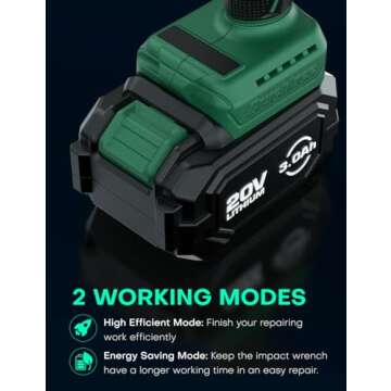 KIMO Cordless Impact Wrench - 3000 RPM Power