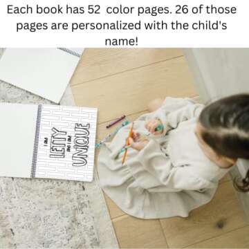 Personalized Kids Coloring Book with Custom Name