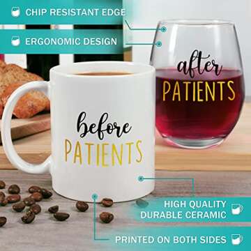 Before and After Patients Mug and Wine Glass Set