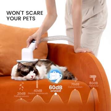 Pet Grooming Vacuum Kit for Easy Cleanup & Grooming