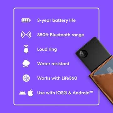 Tile Slim 2024 - Wallet Finder and Bluetooth Tracker