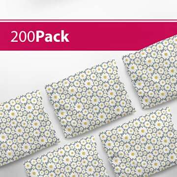 Package Mint 6 x 9 Poly Mailers 200 Pack | Waterproof & Tear Resistant Mailing Envelopes for Small Business Supplies | Shipping Bags for Clothes | Cute Shipping Bags for Small Business - Daisy