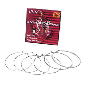 6 Sets E100 Electric Guitar Strings Metal Rock Stainless Steel Electric Guitar String Sets Guitar Accessories Guitar Bass Stringed Cleaner Tool