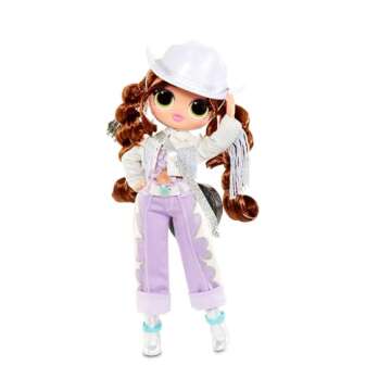 L.O.L. Surprise! OMG Remix Lonestar Fashion Doll, Plays Music with Extra Outfit, 25 Surprises Including Shoes, Hair Brush, Doll Stand, Magazine, and Record Player Package - for Girls Ages 4+