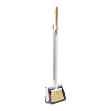 Full Circle Tag Team Easy-Empty Broom and Dustpan Sweep Set