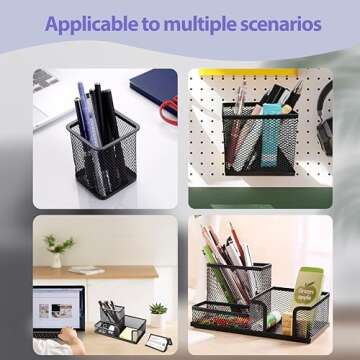 GATUSOO Mesh Pen Holder Set - 4 Organizers