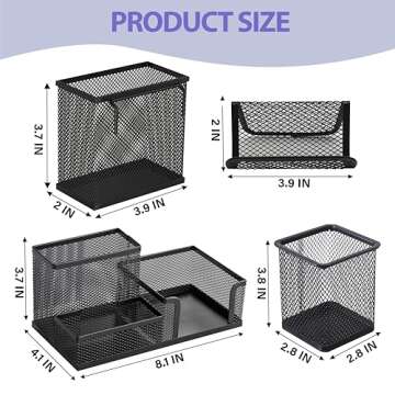 GATUSOO Mesh Pen Holder Set - 4 Organizers