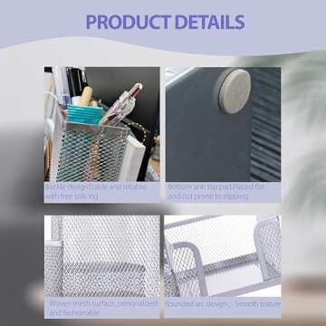 GATUSOO Mesh Pen Holder Set - 4 Organizers