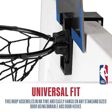 Franklin Sports NBA Orlando Magic Mini Over The Door Basketball Hoop - Kids Indoor Mini Basketball Hoop with Basketball - NBA Fan Shop Mini Hoop for Bedroom + Office - Over The Door Mini Hoop Set