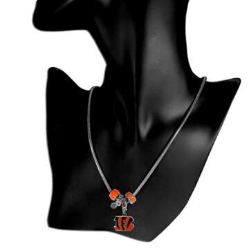 NFL Cincinnati Bengals Euro Bead Necklace, 18-Inch