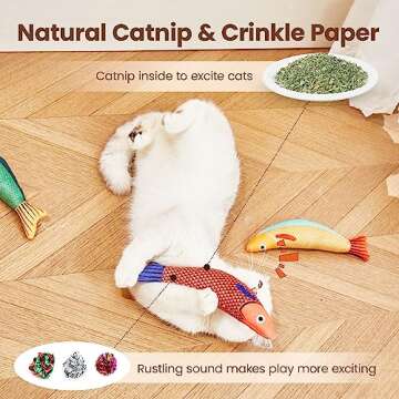 Potaroma Cat Toys Saury Fish - Interactive Kicker Toys