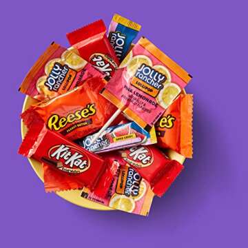 JOLLY RANCHER, KIT KAT and REESE'S Assorted Flavored Snack Size, Candy Party Pack, 34.19 oz