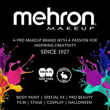 Mehron Makeup Clown White Professional Face Paint Cream Makeup | White Face Paint Makeup for Stage, Film, Cosplay, & Mime | Halloween Clown Makeup 2.25 oz (65g)