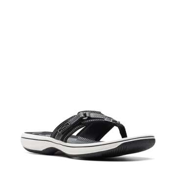 Clarks Women's Breeze Sea Flip-Flop Size 8 - Black