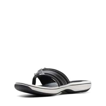 Clarks Women's Breeze Sea Flip-Flop Size 8 - Black