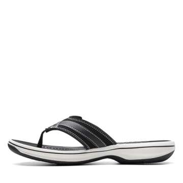 Clarks Women's Breeze Sea Flip-Flop Size 8 - Black