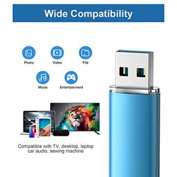 TOPESEL USB Flash Drives 128GB USB 3.0 Flash Flash Drive, Thumb Drive USB Drive Memory Stick USB Thumb Drive USB Memory Stick USB Flash Drive USB Stick Memory Stick USB Memory Stick(Blue)