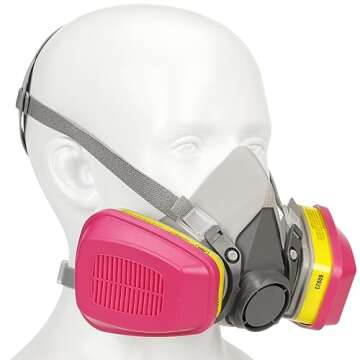 RANKSING Respirator Mask with P100 Filters for Safety