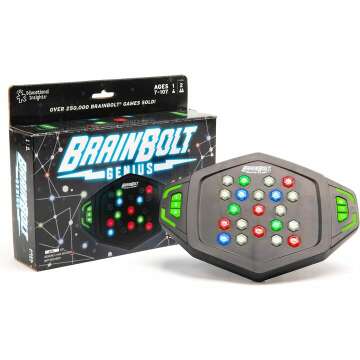 Educational Insights BrainBolt Genius Brain Teaser Memory Game, Stocking Stuffer Teens & Adults, 1 or 2 Players, Ages 7+
