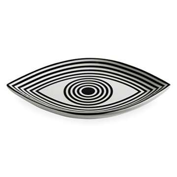 Now House by Jonathan Adler Wink Trinket Tray, Black and White