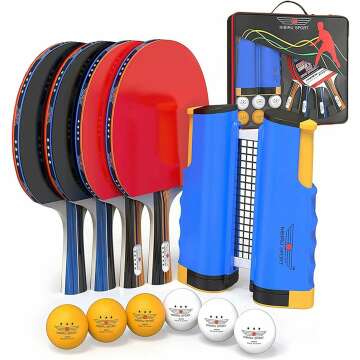 NIBIRU SPORT Ping Pong Paddle Set – Complete Racket, Balls & Net 🏓