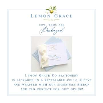 Lemon Grace Co - Personalized Chinoiserie Stationery for Women, Topiary Stationary Cards and Envelopes Set, Grandmillennial Gifts Note Cards with Envelopes, Ginger Jar Stationery AS-2324