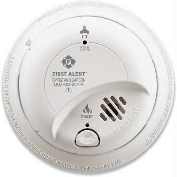 FIRST ALERT BRK SC9120FF Hardwired Smoke and Carbon Monoxide (CO) Detector with Battery Backup, 1 pack , White