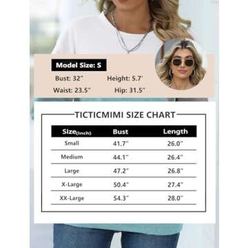 TICTICMIMI Women's Casual Long Sleeve Color Block/Solid Tops Crewneck Sweatshirts Cute Loose Fit Pullover with Pockets