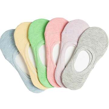 No Show Athletic Cotton Liner Socks for Women