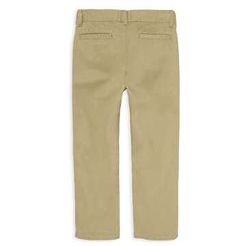 Boys Stretch Chino Pants - Flax Color, Size 6