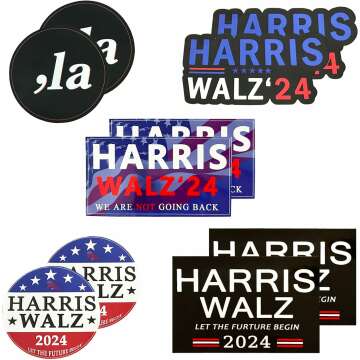 10 Packs Kamala Harris for President Stickers - 2024 Campaign Gear