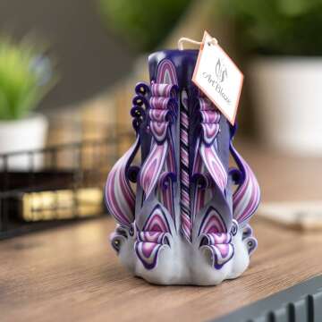 Luxury Handmade Long Burning Carved Candles