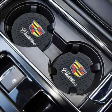 Premium Silicone Car Cup Holder Coasters for Cadillac Vehicles - Stylish & Durable