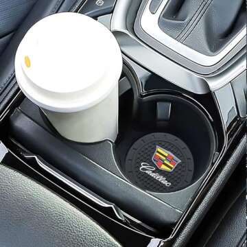 Silicone Car Coasters for Cadillac - Premium Quality