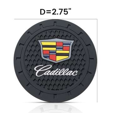 Silicone Car Coasters for Cadillac - Premium Quality