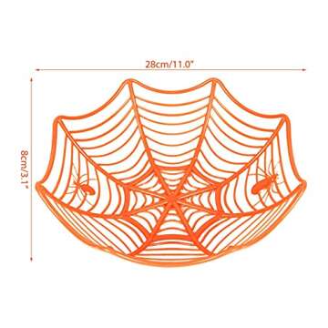 Halloween Spider Web Basket Bowls Halloween Decorations Halloween Spider Web Plastic Baskets Bowls Halloween Candy Bowl Trick or Treat Hand Grabbing Candy Holder Bowls for Halloween Party Decor