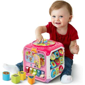 VTech Sort and Discovery Activity Cube in Pink