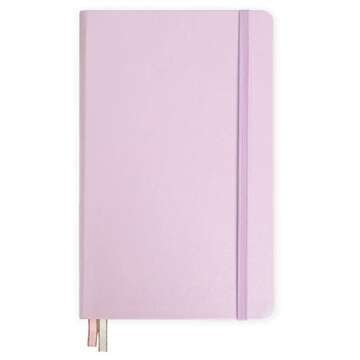 Minimalism Art, Premium Hard Cover Notebook Journal, Classic 5" x 8.3", 122 Numbered Pages, Gusseted Pocket, Ribbon Bookmark, Extra Thick Ink-Proof Paper 120gsm, San Francisco (Dotted, Pink)