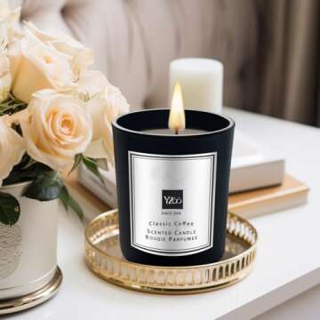 Candle Gifts for Women Men, Scented Candles for Home Decor, Soy Candles Gift for Men, Luxury Scented Candles Black Candle for Bath Yoga Wedding Valentine's Day Birthday Christmas, Mens Candles Gifts