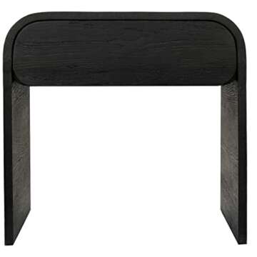 Meridian Furniture 861-NS Cresthill Collection Mid-Century Modern Nightstand, Black Oak, 24" W x 18" D x 23" H