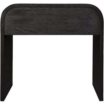 Meridian Furniture 861-NS Cresthill Collection Mid-Century Modern Nightstand, Black Oak, 24" W x 18" D x 23" H