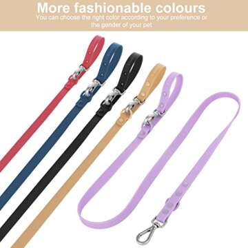 Waterproof Dog Leash: Standard Dog Leashes with 2 Hooks for Walking, Adjustable Lengths for Traffic Control Safety, Durable and Odor Proof, for Medium Large Dogs (Sand Color,M)