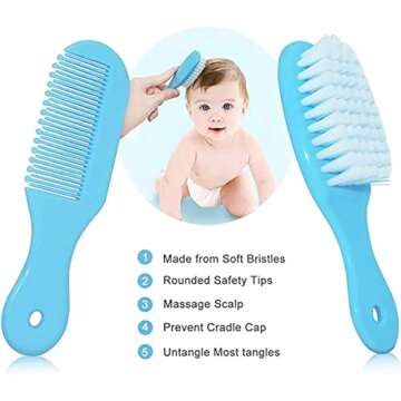 Baby Healthcare and Grooming Kit, Electric Safety Nail Trimmer Baby Nursery Set Newborn Nursery Health Care Set with Hair Brush Comb for Infant Toddlers Boys Girls Kids