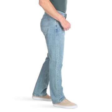 Wrangler Authentics Men's Regular Fit Comfort Flex Waist Jean, Chalk Blue, 29W x 30L