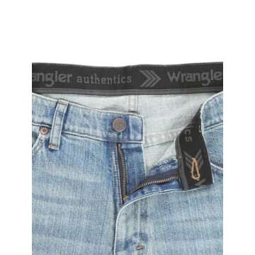 Wrangler Authentics Men's Regular Fit Comfort Flex Waist Jean, Chalk Blue, 29W x 30L