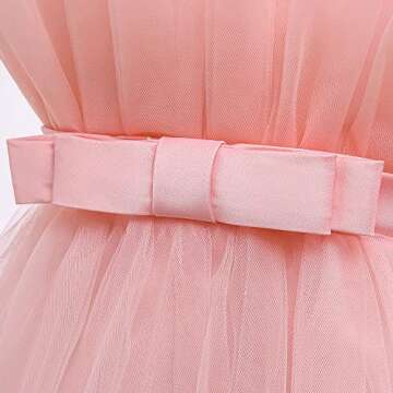 Baby Girl Flower Party Special Occasions Princess Dress Flutter Sleeve Pageant Dresses Tutu Tulle Dance Birthday Gown Dresses 5T 6T Pink 130