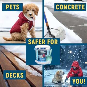 Ice Melt, Pet Safe Ice Melt, Snow Melter, Pure Magnesium Chloride, Safer for Pets, Concrete, Effective to -35 F, 25 lb