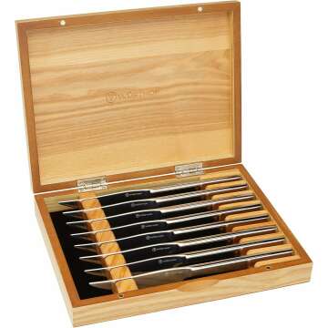 WÜSTHOF 8-Piece Stainless Mignon Steak Knife Set, Silver